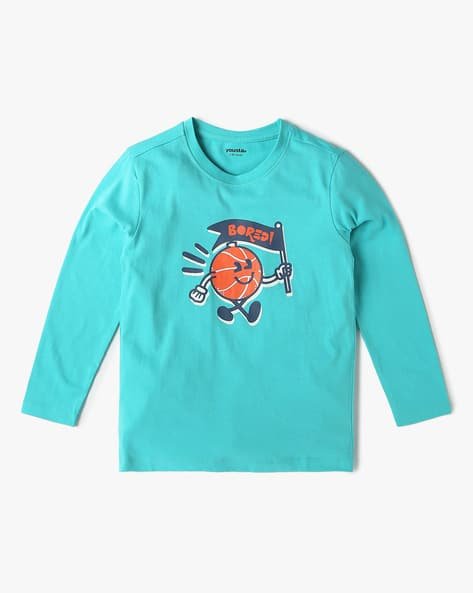 Yousta Kids - Boys Graphic Print Relaxed Fit Crew-Neck T-Shirt
