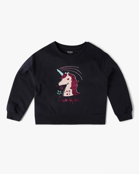 Yousta Kids - Girls Graphic Print Regular Fit Sweatshirt