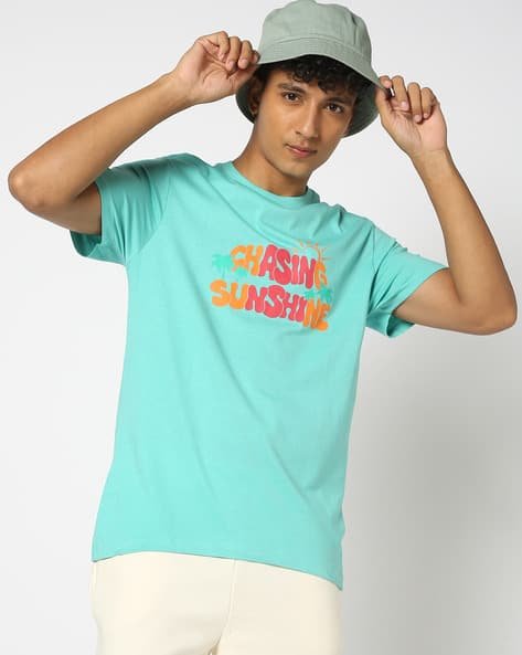 Yousta - Men Printed Regular Fit Crew-Neck T-Shirt