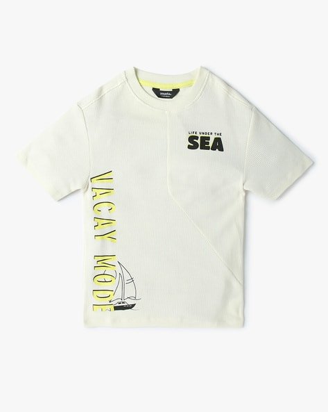 Yousta Kids - Boys Placement Print Regular Fit Crew-Neck T-Shirt