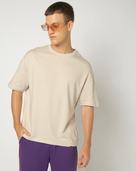 Yousta - Men Looper Oversized Fit Crew-Neck T-Shirt