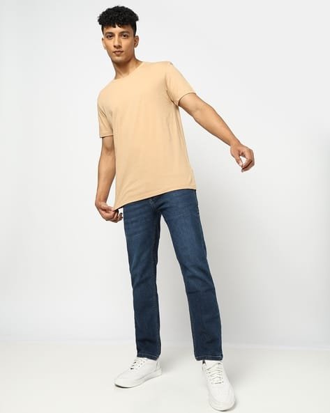 Yousta - Men Regular Fit Crew-Neck T-Shirt