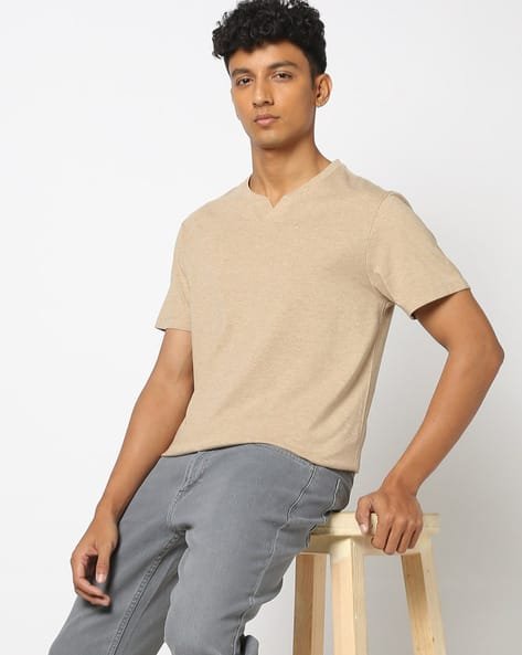 Yousta - Men Regular Fit Crew-Neck T-Shirt