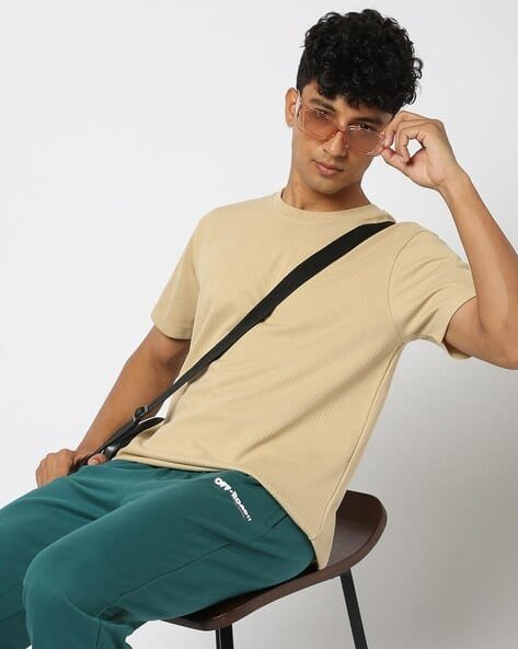 Yousta - Men Regular Fit Crew-Neck T-Shirt