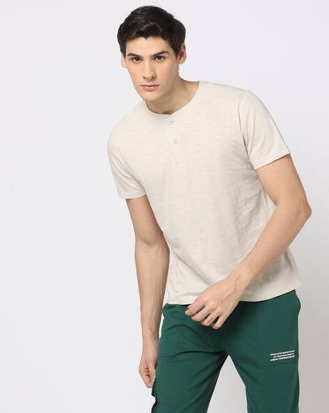 Yousta - Men Regular Fit Henley T-Shirt