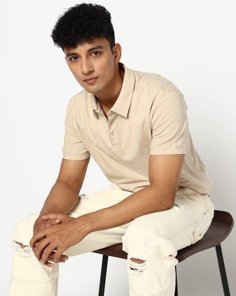 Yousta - Men Regular Fit Polo T-Shirt