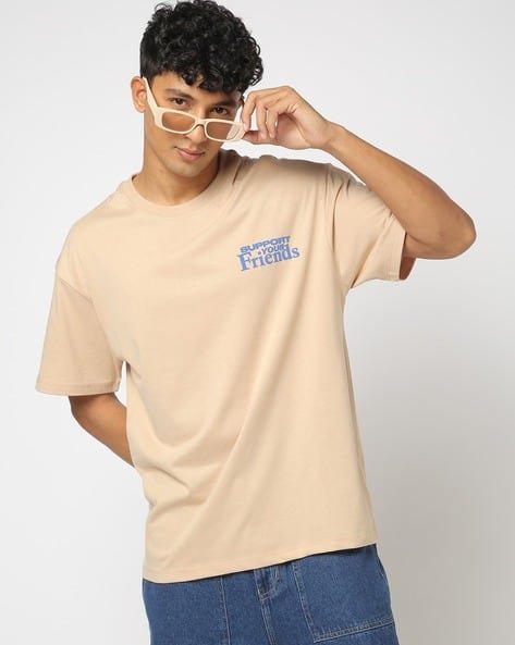 Yousta - Men Relaxed Fit Crew-Neck T-Shirt