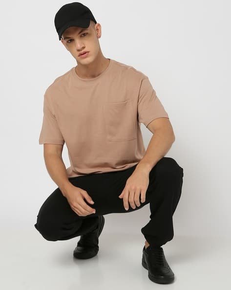 Yousta - Men Relaxed Fit Crew-Neck T-Shirt
