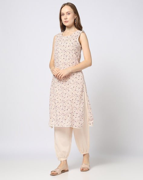 Yousta - Women Floral Print Straight Kurta Suit Set