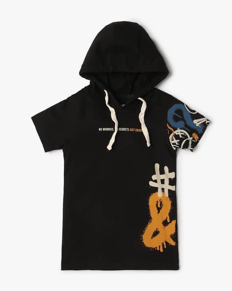 Yousta Kids - Boys Graphic Print Hooded T-Shirt