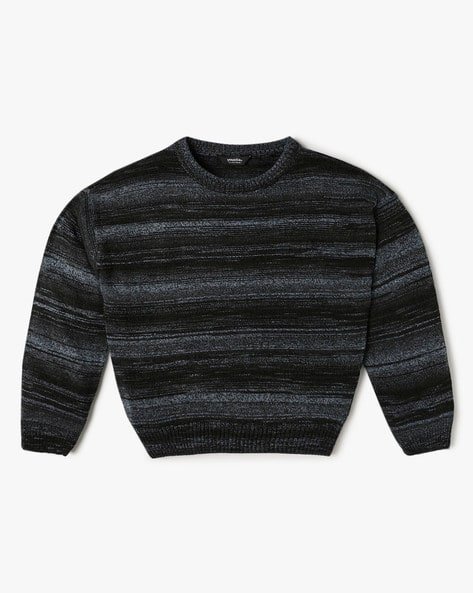 Yousta Kids - Boys Patterned-Knit Regular Fit Round-Neck Sweater