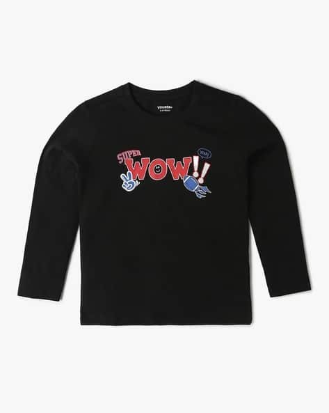 Yousta Kids - Boys Typographic Print Relaxed Fit Crew-Neck T-Shirt