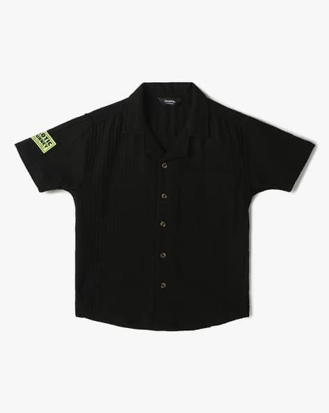 Yousta Kids - Boys Waffle-Pattern Boxy Fit Shirt