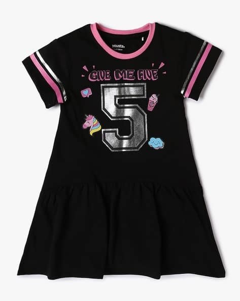 Yousta Kids - Girls Graphic Print A-Line Dress