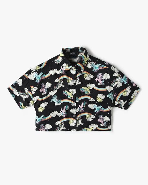 Yousta Kids - Girls Printed Boxy Fit Shirt