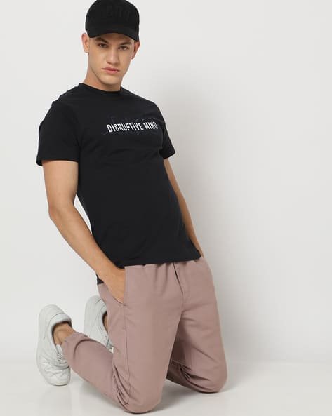 Yousta - Men Printed Regular Fit Crew-Neck T-Shirt