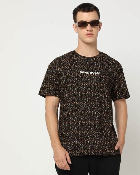 Yousta - Men Printed Relaxed Fit Crew-Neck T-Shirt