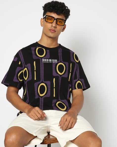 Yousta - Men Printed Relaxed Fit Crew-Neck T-Shirt