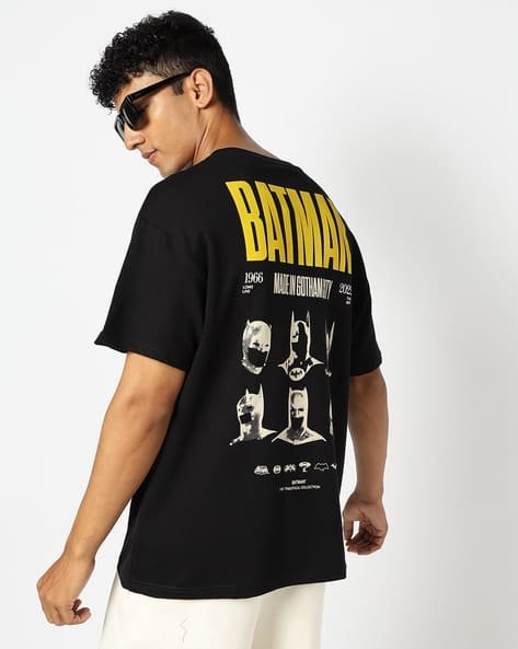 Yousta - Men Typographic Print Relaxed Fit Crew-Neck T-Shirt