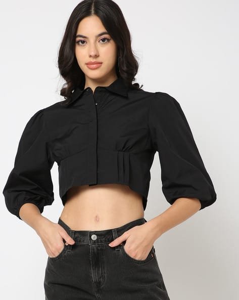 Yousta - Women Fitted Crop Shirt