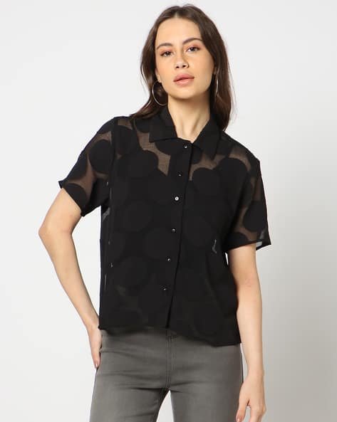 Yousta - Women Geometric Pattern Regular Fit Shirt