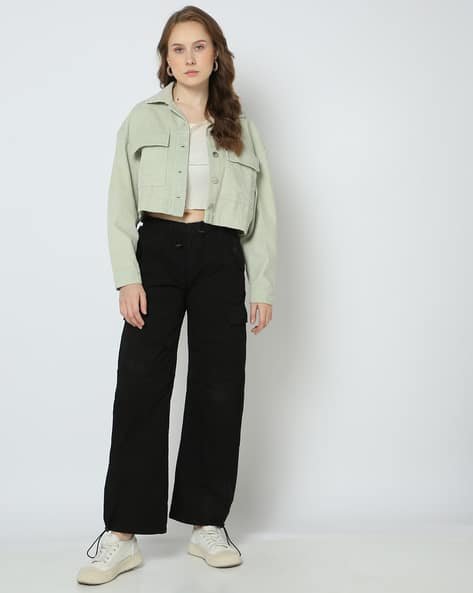 Yousta - Women Over Dye Wide-Leg Pants with Insert Pockets