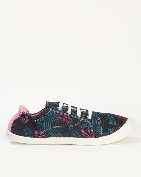 Yousta - Women Printed Lace-Up Casual Shoes