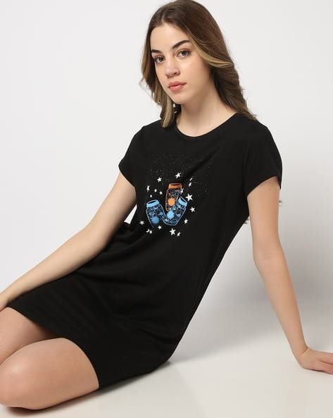 Yousta - Women Printed Nightshirt