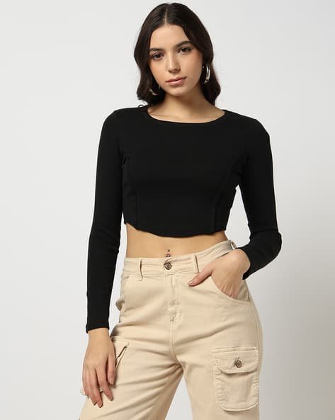 Yousta - Women Ribbed Boxy Fit Top