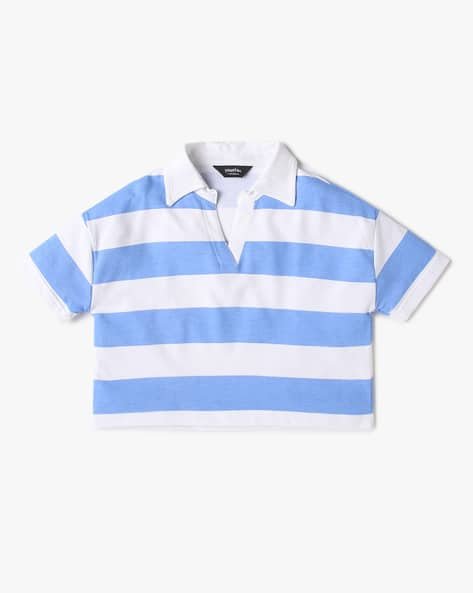 Yousta Kids - Girls Striped Relaxed Fit Polo T-Shirt