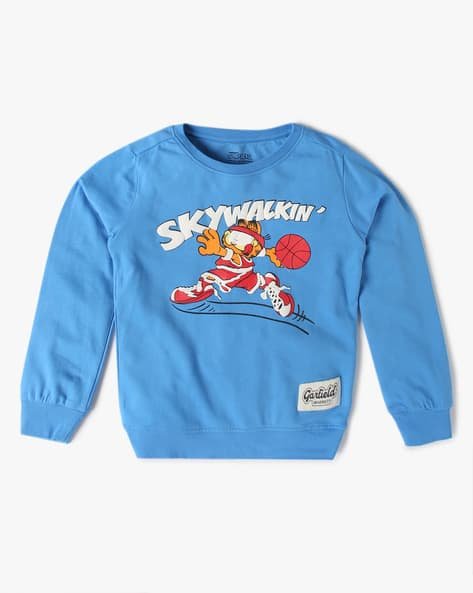 Yousta Kids - Boys Graphic Print Relaxed Fit Round-Neck Sweatshirt