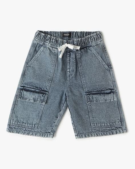 Yousta Kids - Boys Heavily Washed Relaxed Fit Shorts