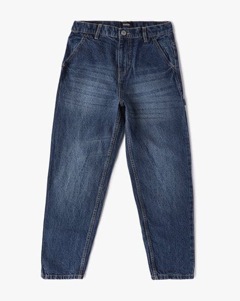 Yousta Kids - Boys Lightly Washed Denim Carpenter Regular Fit Jeans
