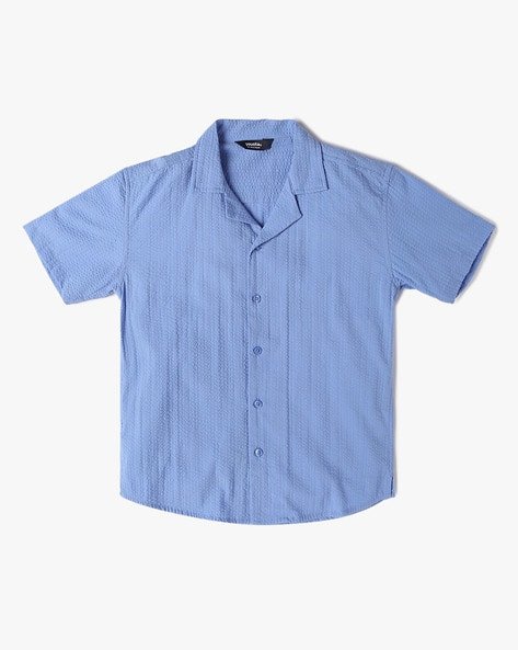 Yousta Kids - Boys Seersucker Boxy Fit Shirt