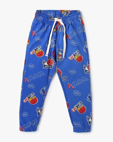 Yousta Kids - Boys Typographic Print Joggers with Insert Pocket