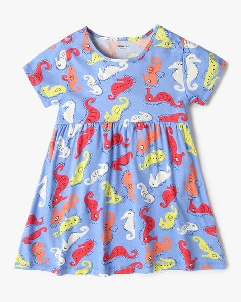 Yousta Kids - Girls Printed A-Line Dress