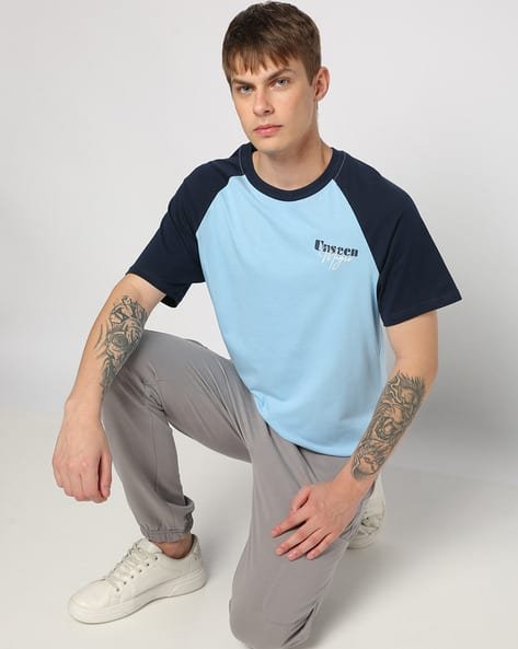 Yousta - Men Relaxed Fit Crew-Neck T-Shirt