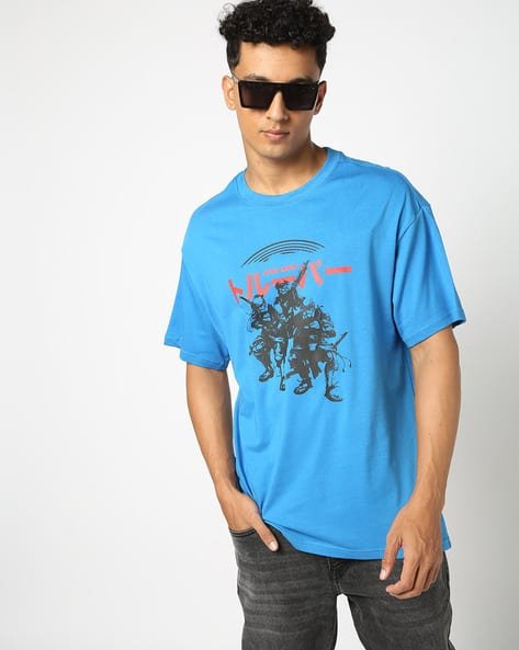 Yousta - Men Star Wars Print Relaxed Fit Crew-Neck T-Shirt