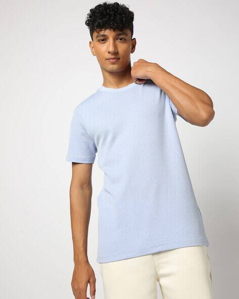 Yousta - Men Striped Regular Fit Crew-Neck T-Shirt