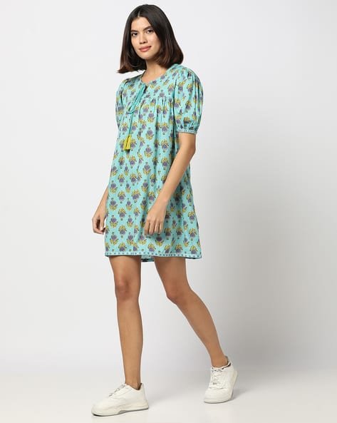Yousta - Women Floral Print A-Line Dress