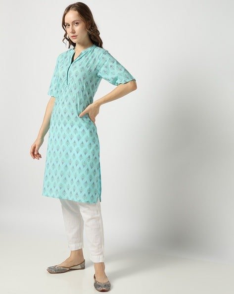 Yousta - Women Floral Print Straight Kurta