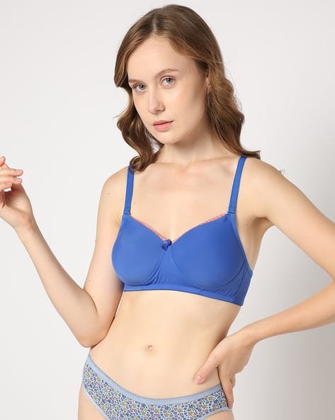 Yousta - Women Lightly Padded Bra with Lace Trims