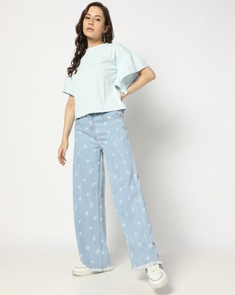 Yousta - Women Lightly Washed Relaxed Fit Jeans