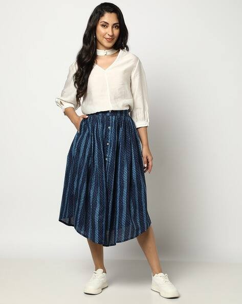 Yousta - Women Printed Flared Skirt