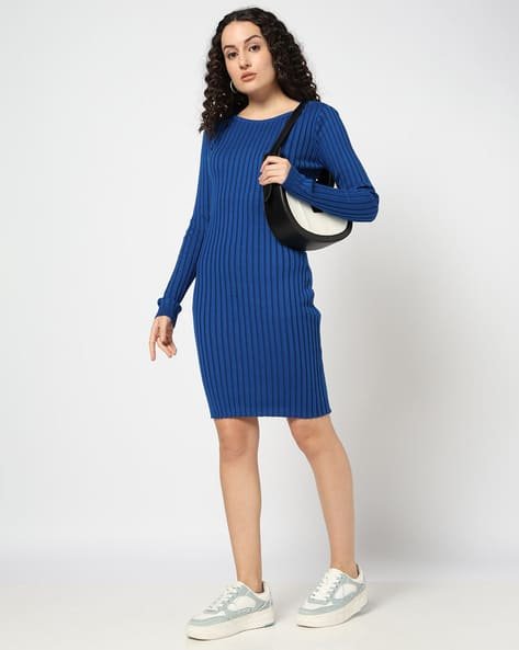 Yousta - Women Ribbed Mini Bodycon Dress