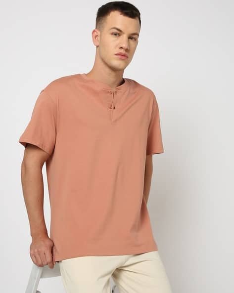 Yousta - Men Regular Fit Henley T-Shirt