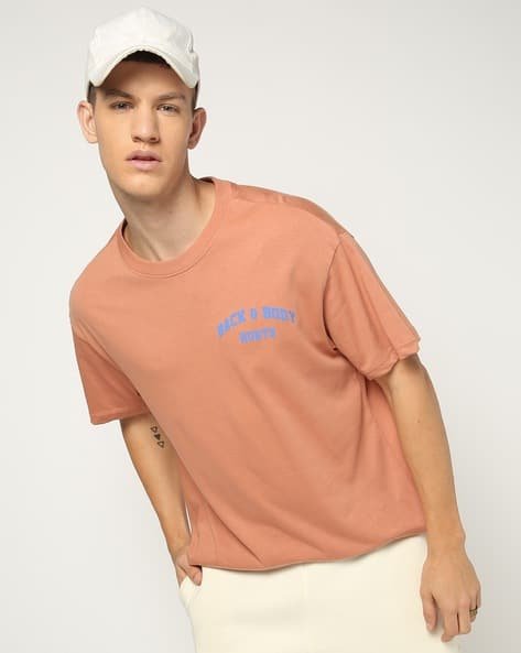 Yousta - Men Relaxed Fit Crew-Neck T-Shirt