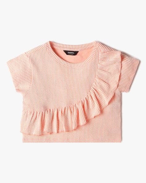 Yousta Kids - Girls Relaxed Fit Round-Neck T-Shirt