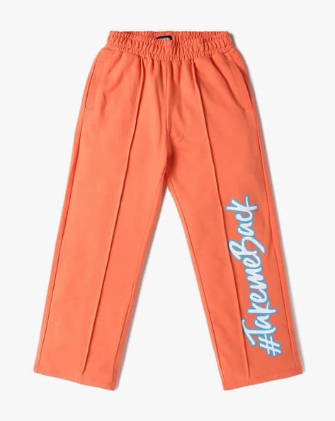Yousta Kids - Girls Typographic Print Relaxed Fit Track Pants