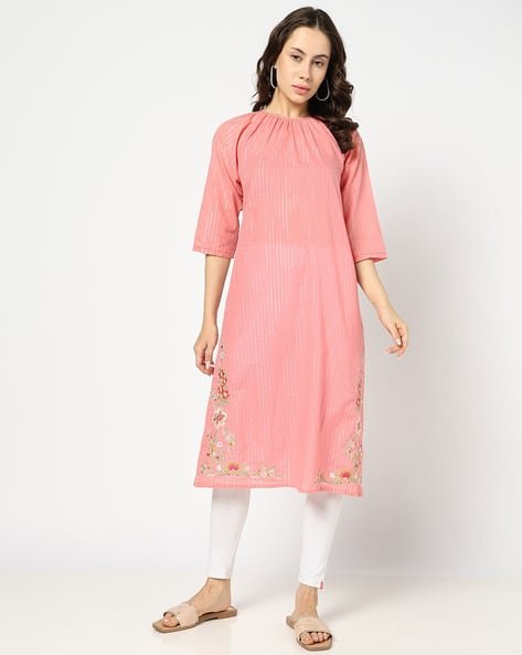 Yousta - Women Embroidered A-Line Kurta